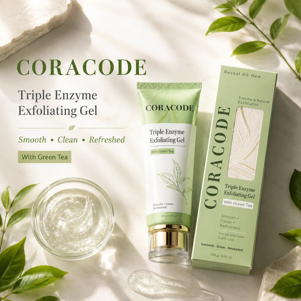 Coracode Triple Enzyme Exfoliating Gel Green Tea