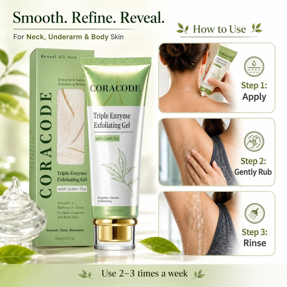 Coracode Triple Enzyme Exfoliating Gel Green Tea